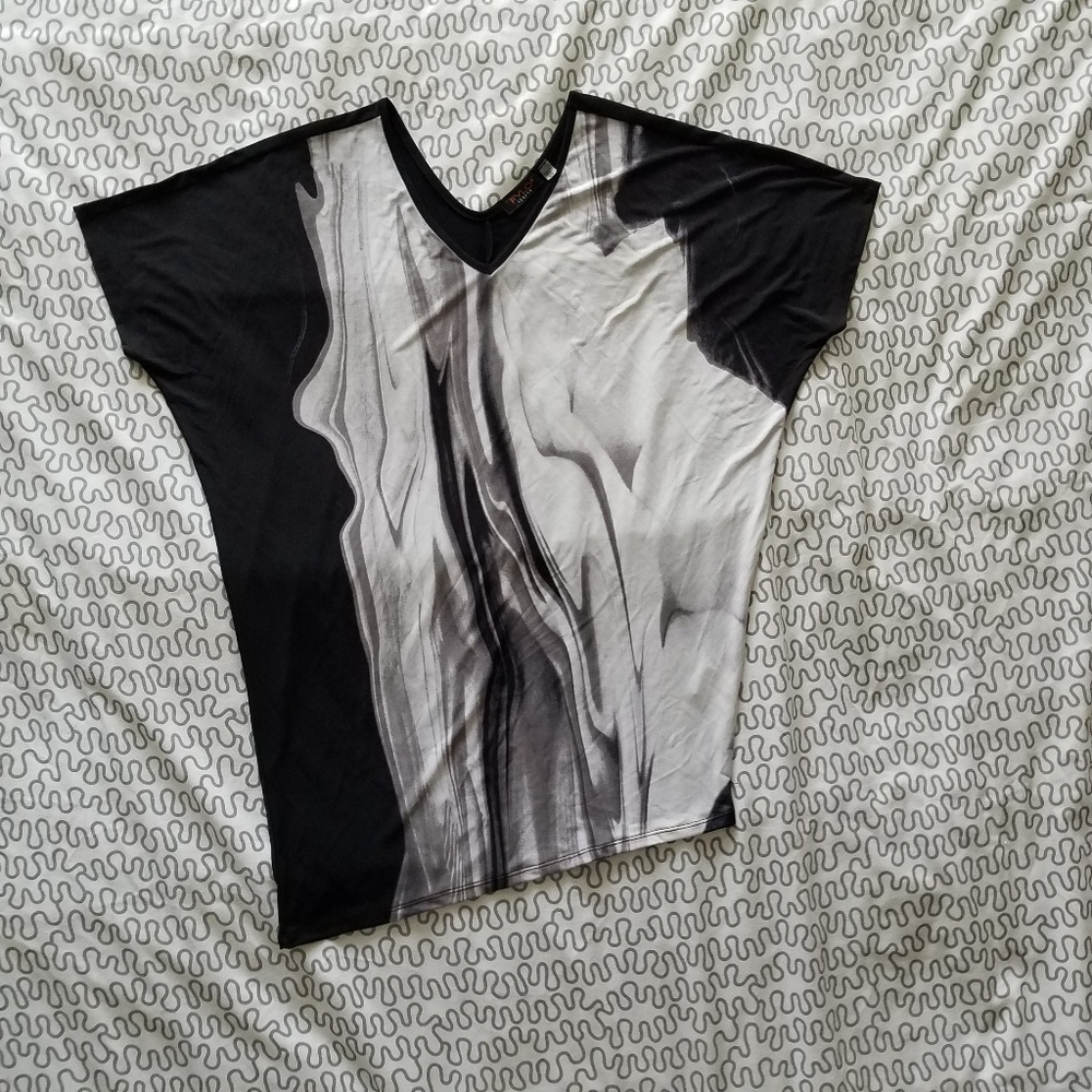 Marble Asymmetric Tunic